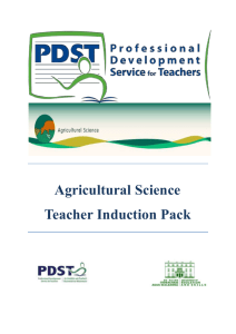 PDST Ag Science Teacher Induction Pack