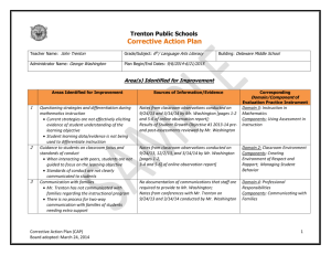 Corrective Action Plan Sample - Trenton Public School District