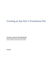 Creating an Epi Info 3 Translation File