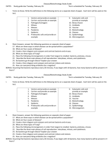 Disease Biotechnology Study Guide