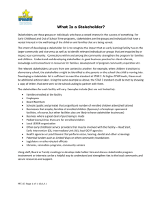 What is a Stakeholder?