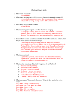 the pearl john steinbeck quiz chapter 1-3