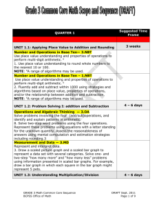 Grade 3 Common Core Math Sequence Draft