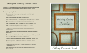 5 th sunday of easter - Bethany Covenant Church