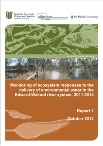 Monitoring of ecosystem responses to the delivery of environmental