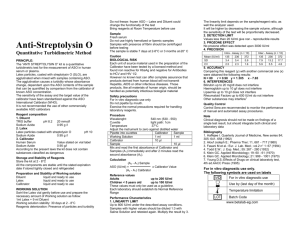 Anti-Streptolysin O Quantitative Turbidimetric Method