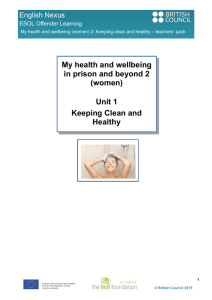 Unit 1 - Keeping it clean and healthy - ESOL Nexus