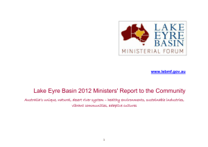 Lake Eyre Basin 2012 Ministers` Report to the Community