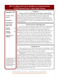 RTTT College and Career Readiness Evaluation Brief: STEM Early