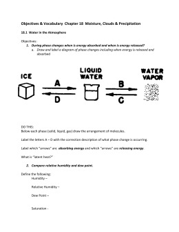 Relative Humidity Worksheet