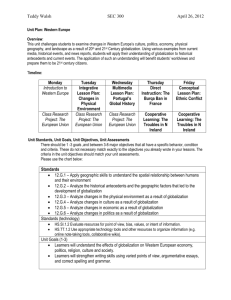 Teddy Walsh SEC 300April 26, 2012 Unit Plan: Western Europe