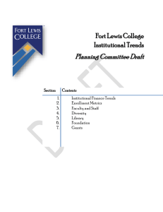 Fort Lewis College Institutional Trends Planning Committee Draft