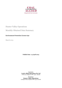 Hunter Valley Operations Environment Protection