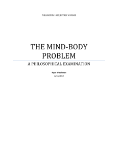 the mind-body problem