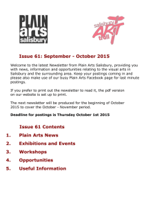 Issue 61 Contents - Plain Arts Salisbury