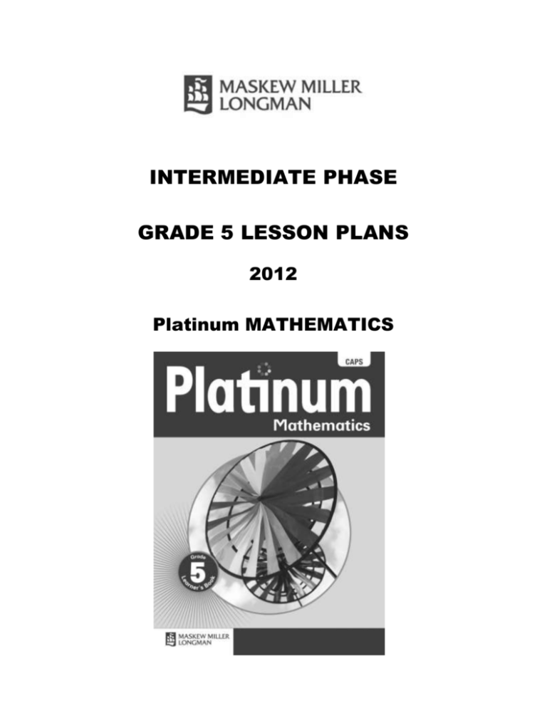 term 2 platinum lesson plans grade 5