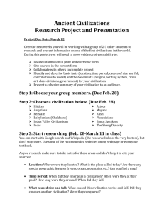 Ancient Civilizations Research Project and Presentation