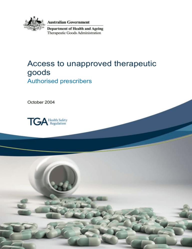 authorised-prescribers-therapeutic-goods-administration