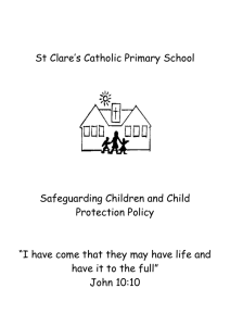 Child Protection Policy - St. Clare`s Catholic Primary School