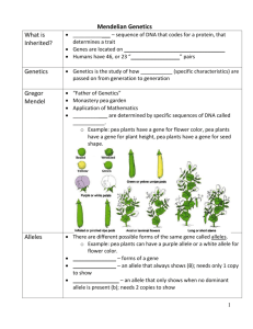 Mendelian Genetics