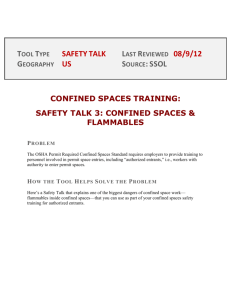 Confined Spaces and Flammables