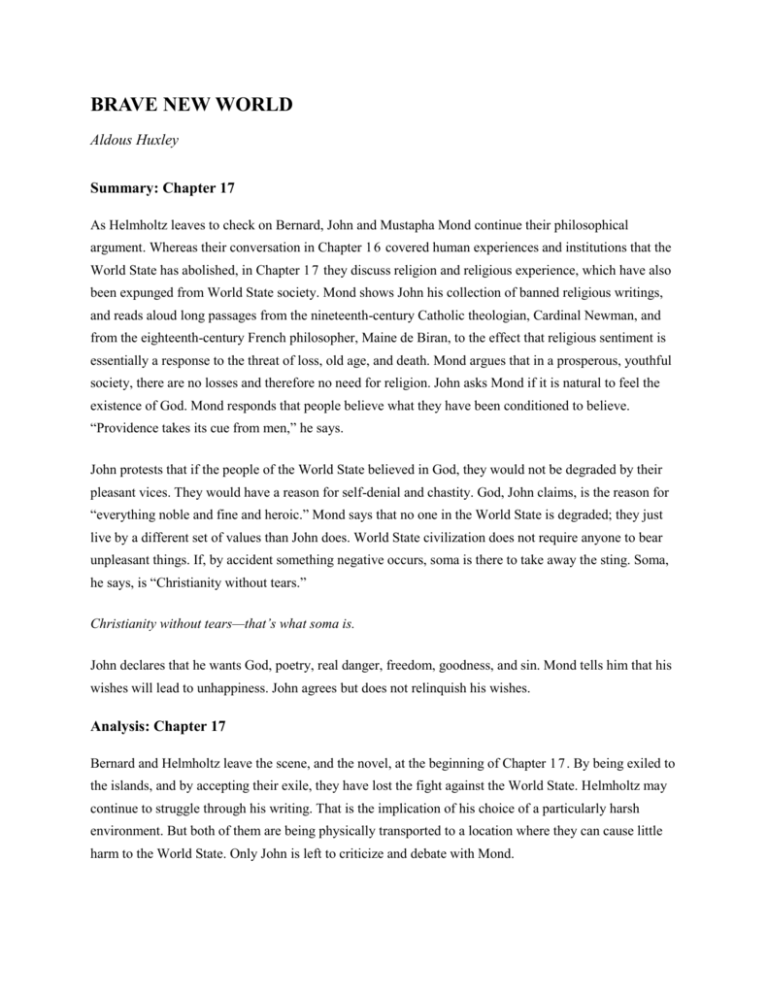 brave new world compare and contrast essay