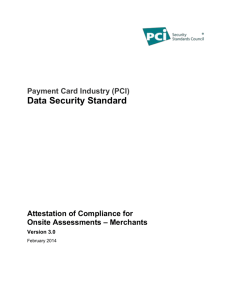 Attestation of Compliance - PCI Security Standards Council
