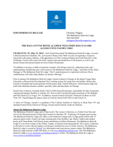 FOR IMMEDIATE RELEASE Christina Thigpen