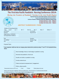Abstract Submission Form - Asia Pacific Pediatric Association
