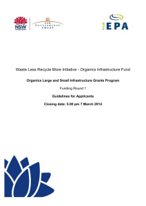 Organics Infrastructure Large and Small Guidelines for Applicants