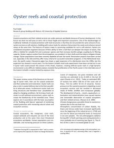 Oyster reefs and coastal protection A literature review Paul Vader