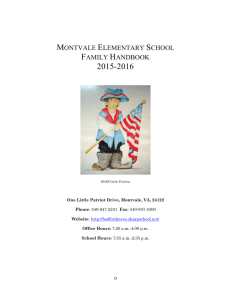 MvES Family Handbook - Montvale Elementary School