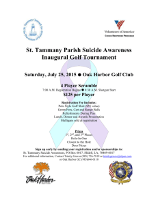 St. Tammany Parish Suicide Awareness Inaugural Golf