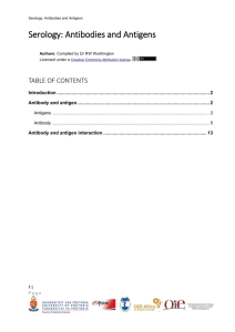 An Introduction to Serology for diagnosis of Animal Diseases