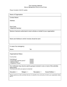 Group Membership Form - The Voluntary Network