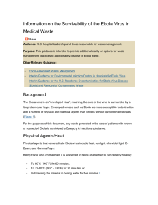 Information on the Survivability of the Ebola Virus in