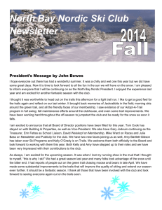 Fall 2014 - North Bay Nordic Ski Club