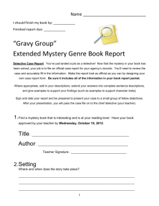 12 Gravy Group Mystery Book Report