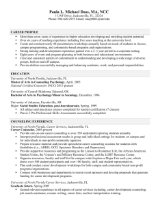 career profile - University of North Florida