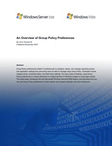 Group Policy Preferences - Center