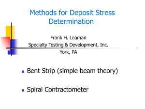A NEW FRONTIER FOR DEPOSIT STRESS