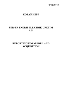 kozan hepp ser-er enerji elektrik uretim as reporting form for land