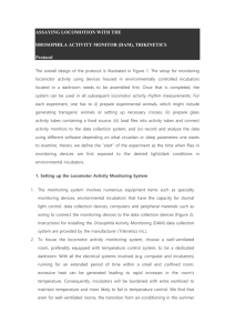 drosophila activity monitor (dam), trikinetics