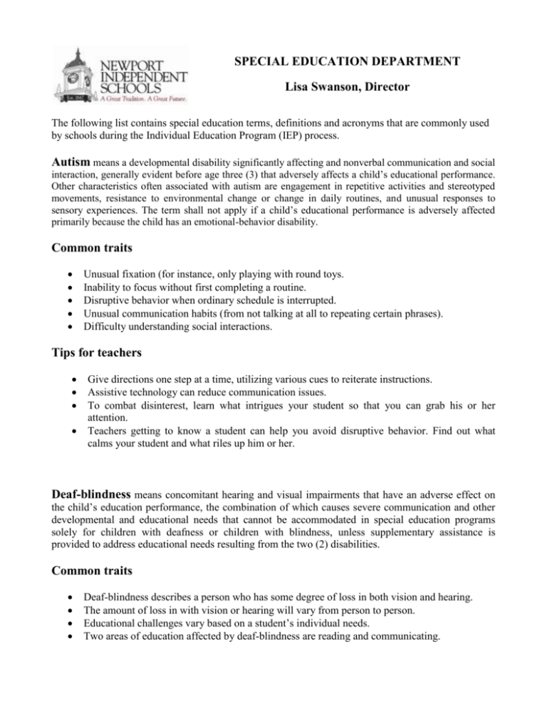 Special Education Terms