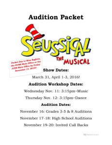 Please click here for an audition packet and information!