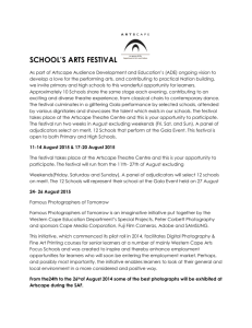 Schools Arts Festival Entry Form 2015
