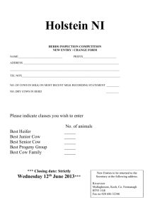 HERDS INSPECTION COMPETITION ENTRY FORM