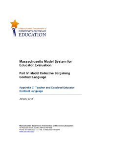 Appendix C. Teacher and Caseload Educator Model Contract