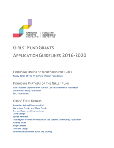 grant guidelines - Canadian Women`s Foundation