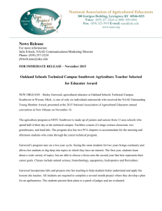 News Release - National Association of Agricultural Educators